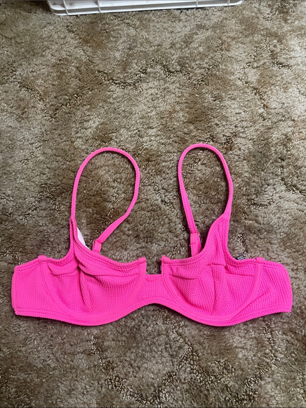 Pretty Little Thing Pink Underwire Bikini‎ Top Size 10